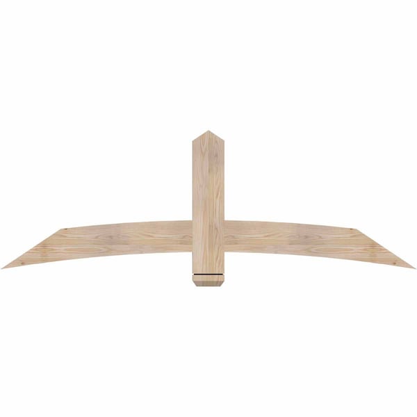 Ekena Millwork Bellingham Smooth Timber Gable Bracket, Douglas Fir, 72"W x 24"H x 1 1/2"D x 5 1/2"F, 8/12 Pitch GBW072X24X0206BEL00SDF - main